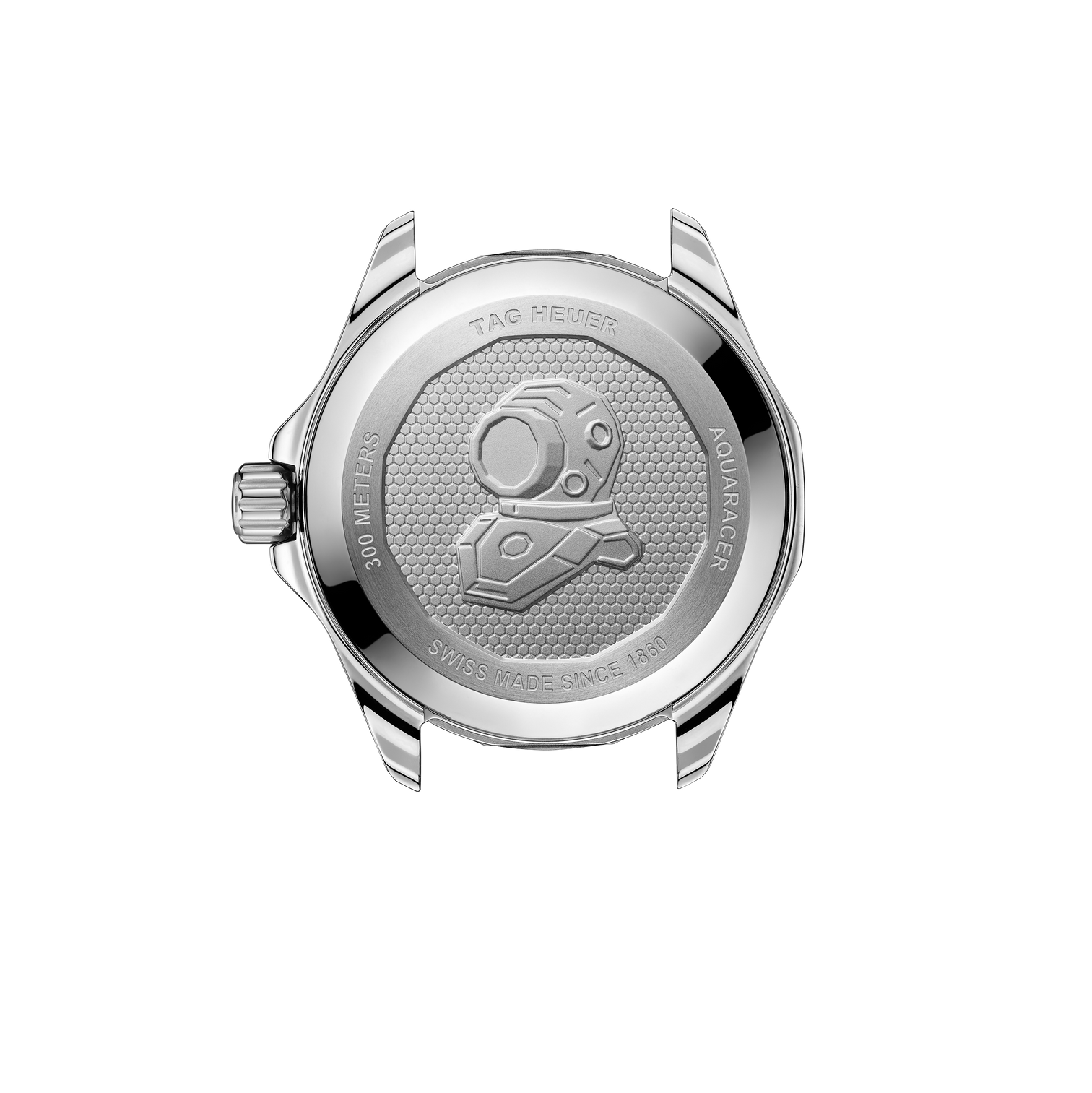 Steel Caseback on TAG Heuer Aquaracer Professional 300 Date Watch